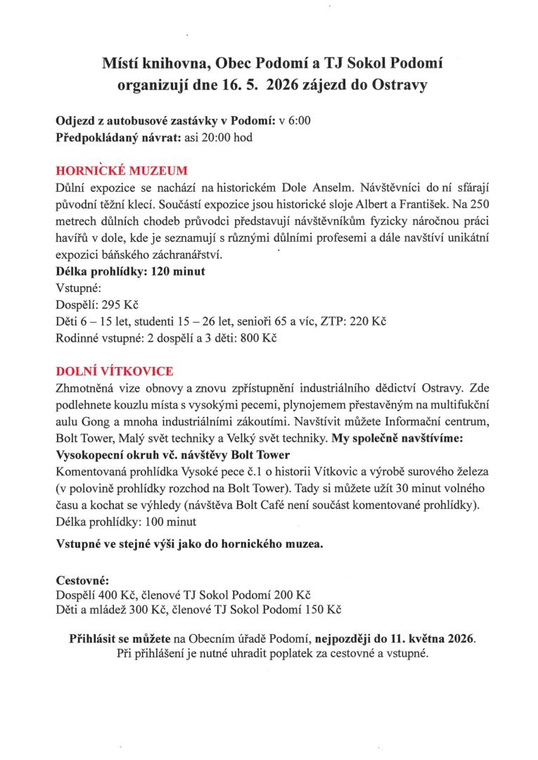 zájezd do&nbsp;Ostravy