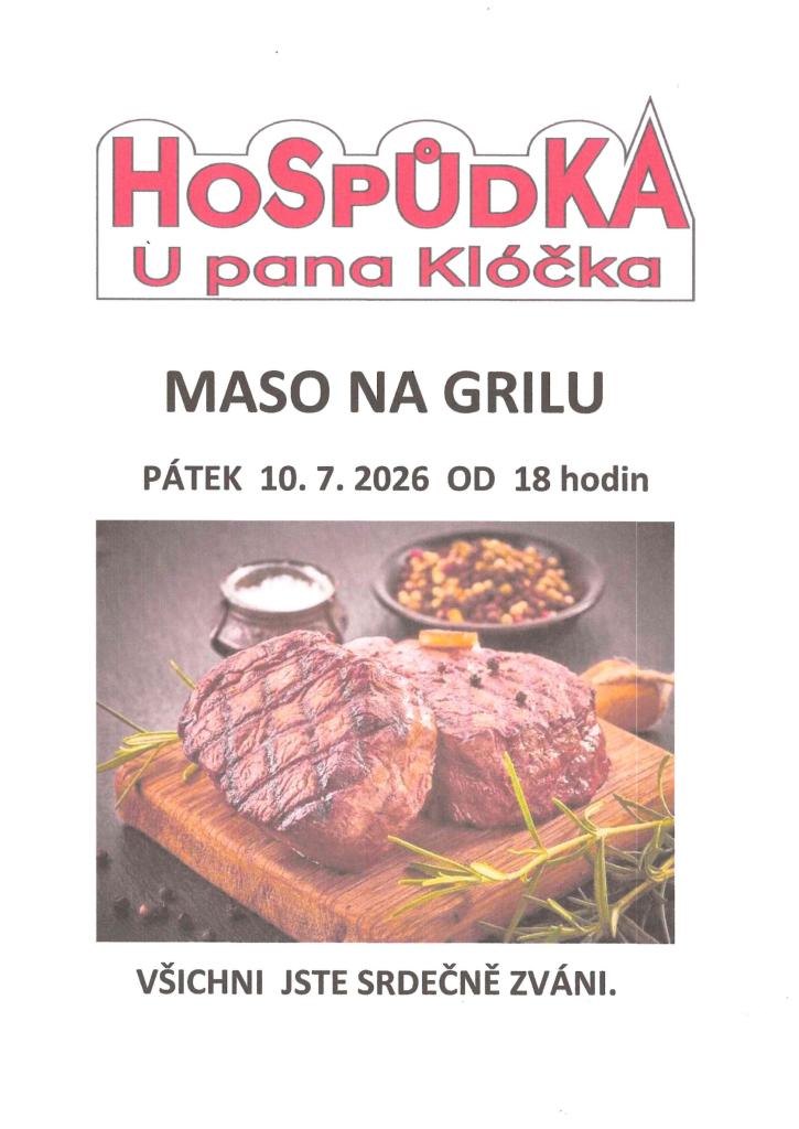 maso na&nbsp;grilu v&nbsp;hospůdce v&nbsp;Podomí