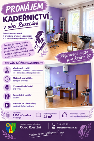 pronájem kadeřnictví